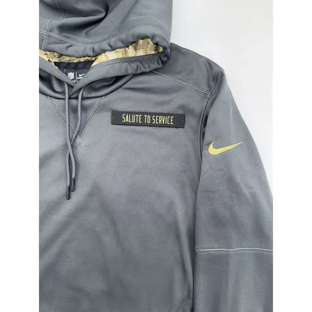 Nike NFL New Orleans Saints Salute to Service Hoodie Men's Small Black & Camo